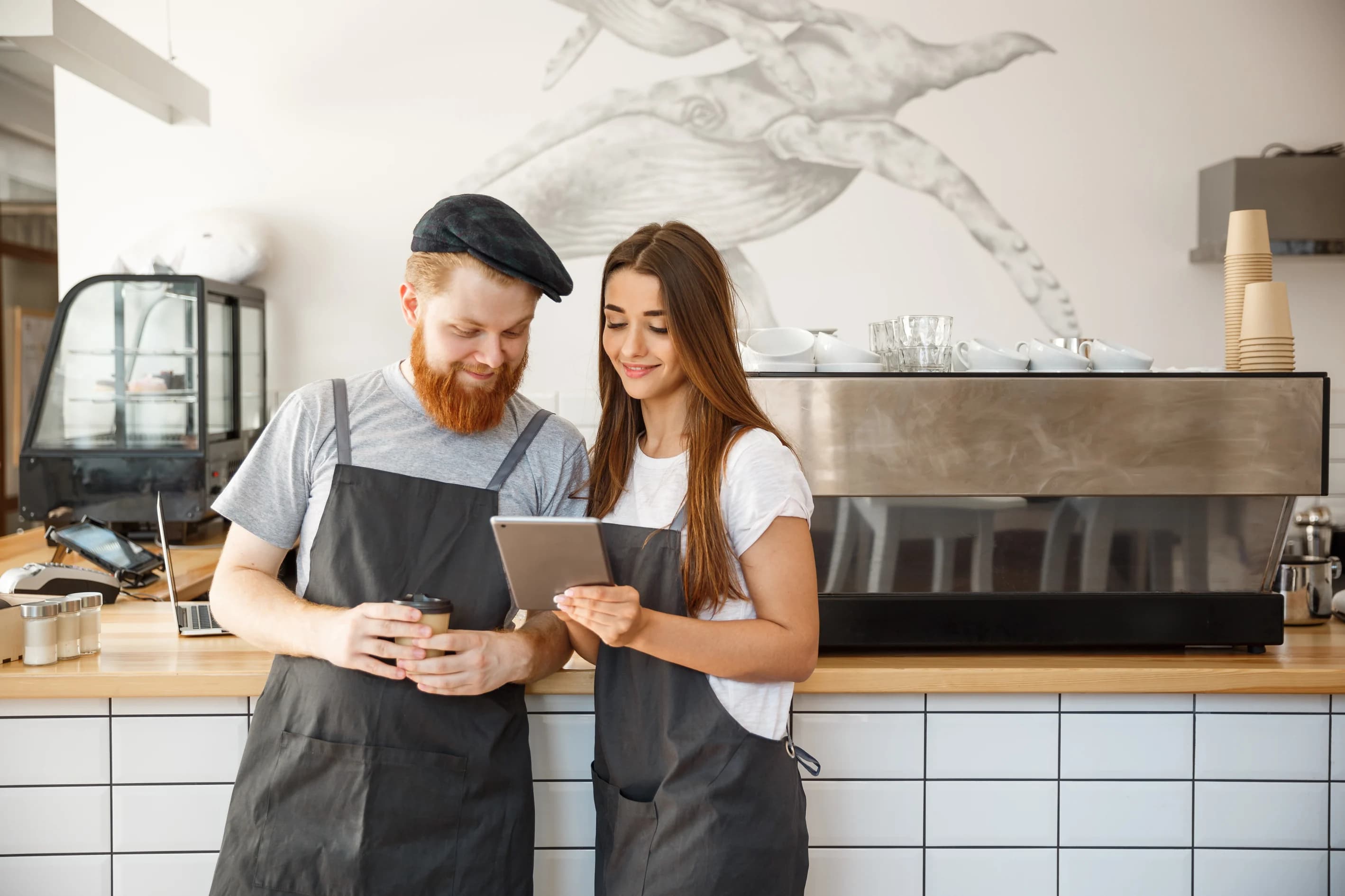 Barista working
